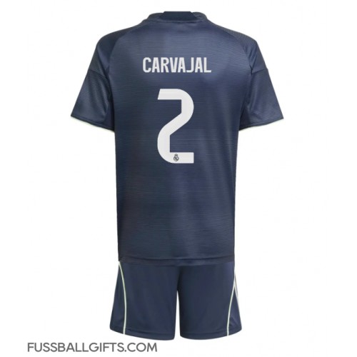 Real Madrid Daniel Carvajal #2 Fußballbekleidung Auswärtstrikot Kinder 2025-26 Kurzarm (+ kurze hosen)